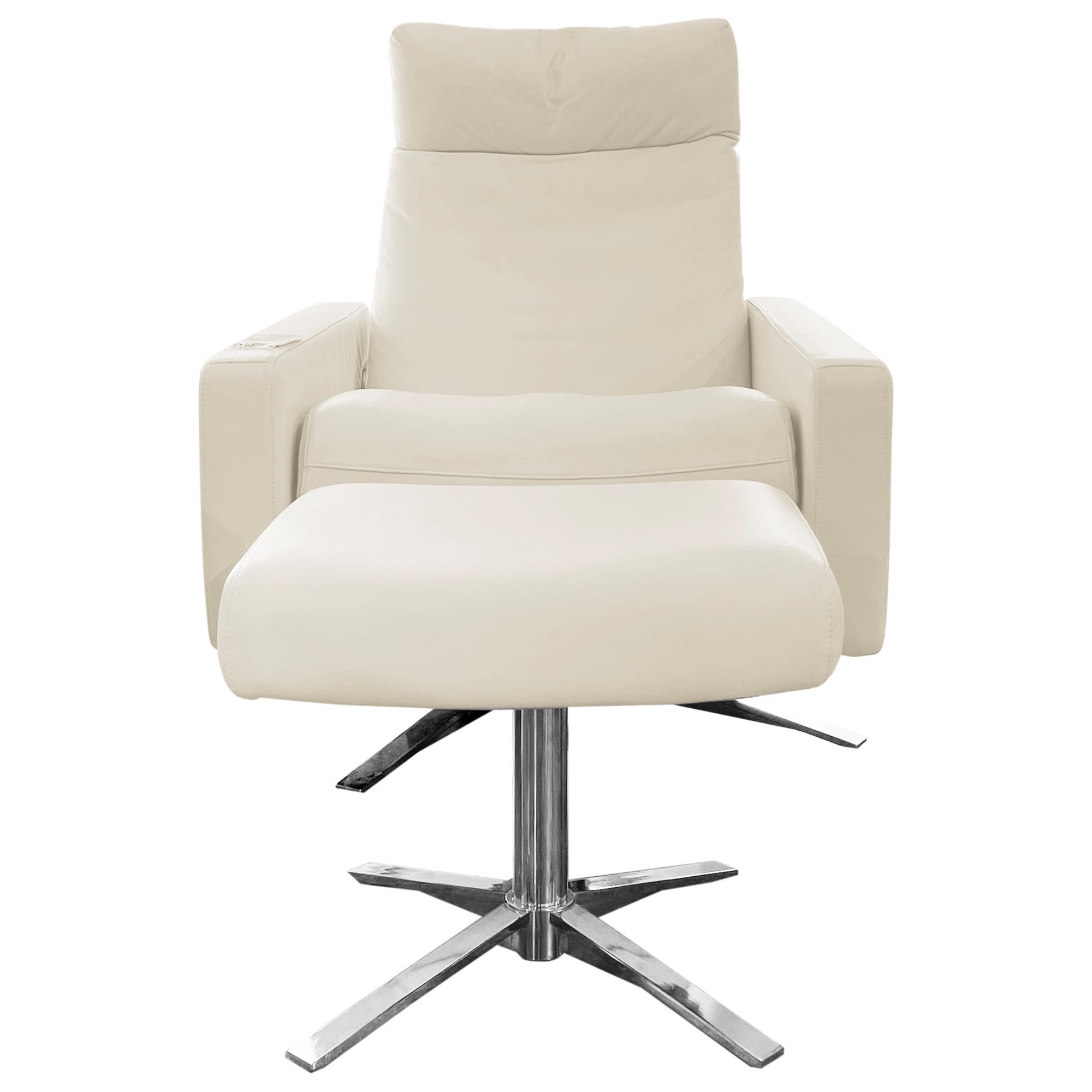 Leather Chair and Ottoman